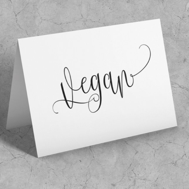 Vegan Table Tent card (Subido por el creador)