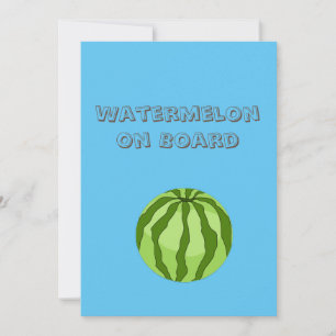 Vegan Watermelon Pregancy Invitación Card