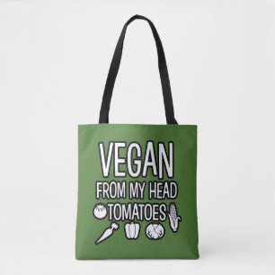 Vegano de la mi bolsa de asas divertida de los