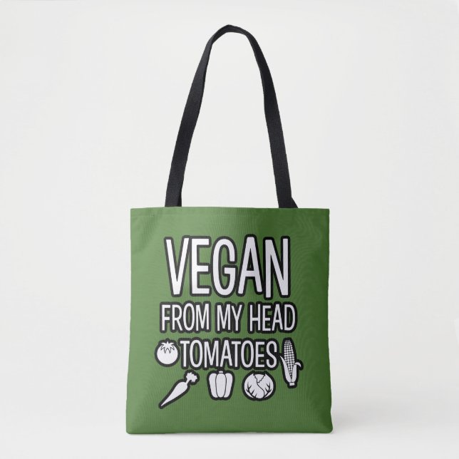 Vegano de la mi bolsa de asas divertida de los (Anverso)