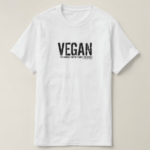 Vegano para la camisa simple (blanca)