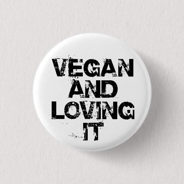 Vegano y amor de él botón (Anverso)