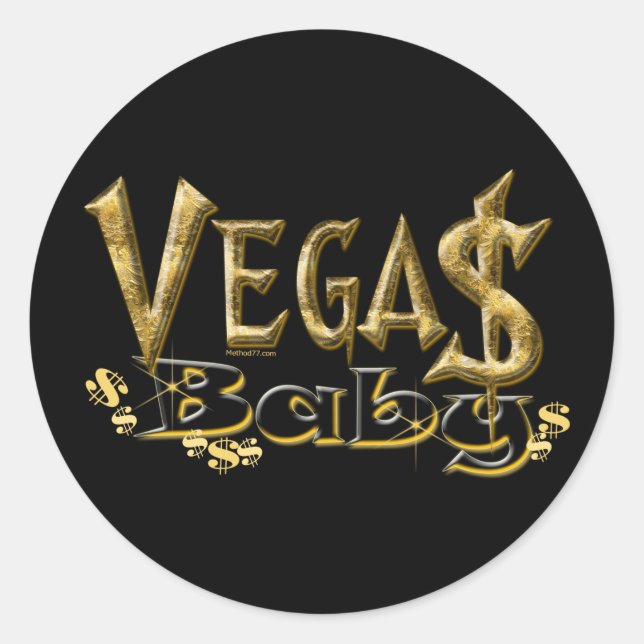 Vegas Baby Pegatina (Anverso)