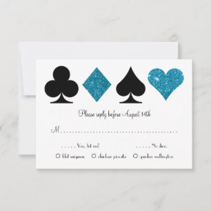 Vegas Destiny Wedding RSVP con opciones de comida 