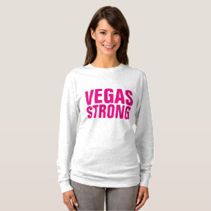 VEGAS FUERTES, camisetas Damas de impresión rosa