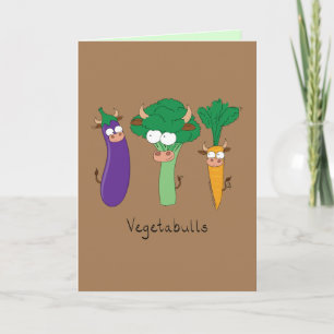 VegetaBULLS Bulls de verduras Graciosa tarjeta de