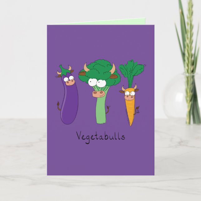 VegetaBULLS Bulls de verduras Graciosa tarjeta de  (Anverso)