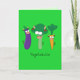 VegetaBULLS Bulls de verduras Graciosa tarjeta de 