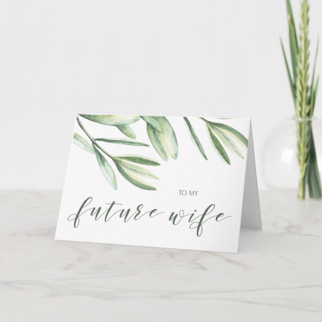 Vegetación A Mi Futura Tarjeta De Día De Matrimoni (Anverso)