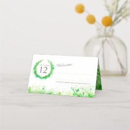 Vegetación acuarela césped boda tarjetas de plaza