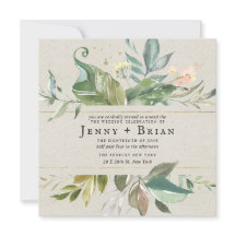 Vegetación acuática | Boda Pink Floral Square