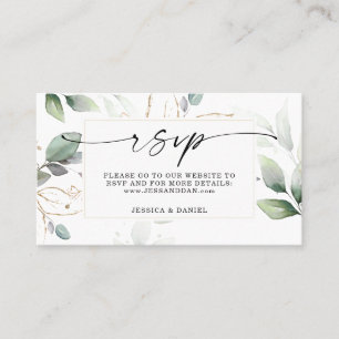 Vegetación acuática con tarjeta Sage y Gold RSVP