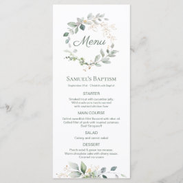 Vegetación acuática Menú de bautismo follaje