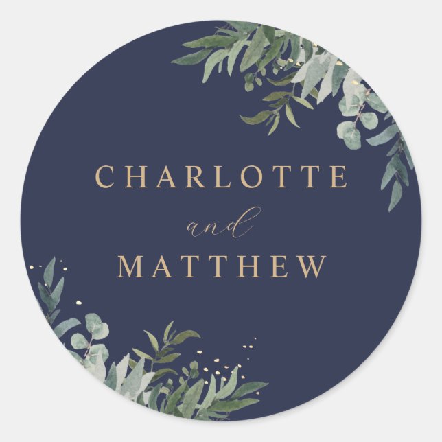 Vegetación acuática | Sello para sobres Boda de la (Anverso)