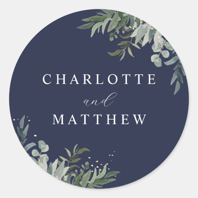 Vegetación acuática | Sello para sobres Boda de la (Anverso)