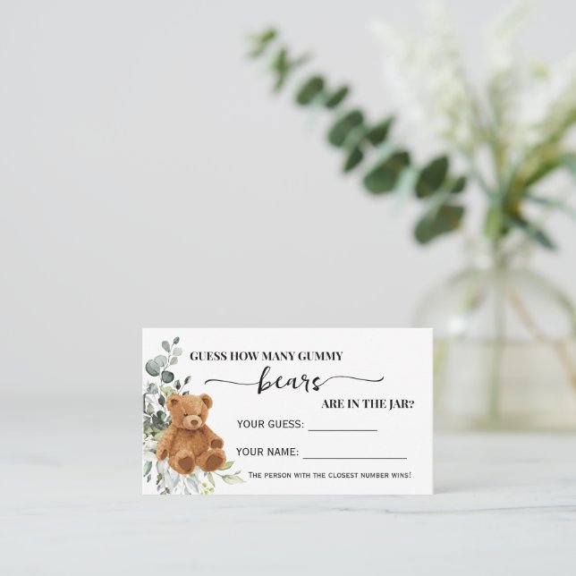 Vegetación: ¿Cuántos Gummy Bears Ducha Tarjeta De  (Anverso de pie)