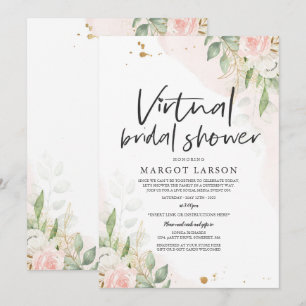 Vegetación de Invitación a la Ducha Bridal Virtual