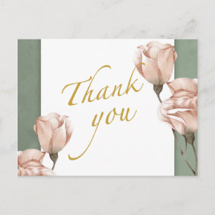 vegetación de moda Tarjeta postal de agradecimient