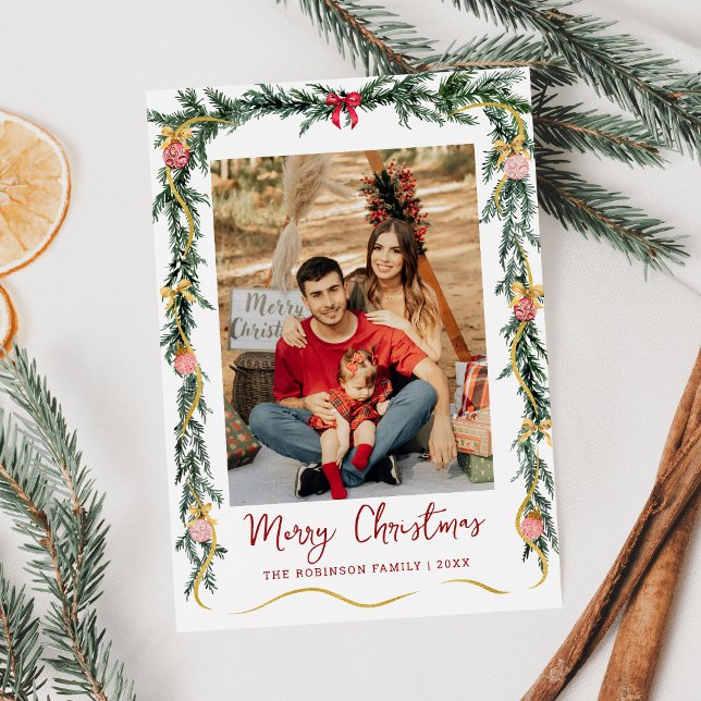 Vegetación festiva y arcos Feliz Navidad 1 Foto (Subido por el creador)