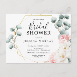 Vegetación floral Invitación a ducha de novia