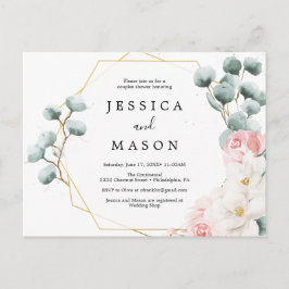 Vegetación floral Parejas Ducha Invitación