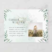 Vegetación FOTOGRAFÍA Invitación a matrimonio QR C