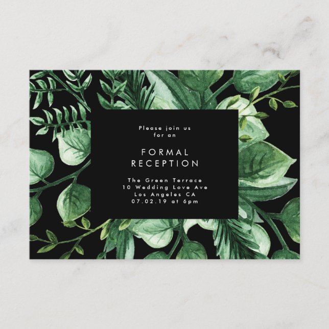 Vegetación Leaf Fresca Tarjeta de recepción de bod (Anverso)