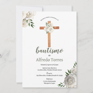 Vegetación Neutra Invitación al Bautismo Floral Bl