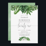 Vegetación tropical 21ª invitación a fiesta de cum<br><div class="desc">Hojas tropicales de color verde y blanco de moda y magnolias blancas invitación a la fiesta de 21 años diseñada para ser rápida y fácilmente adaptada a los detalles de tu evento.</div>