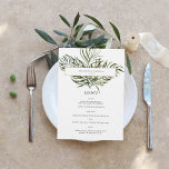 Vegetación tropical de palmeras | Menú Boda<br><div class="desc">Bonitas tarjetas a la carta para complementar los ajustes de la mesa en el boda o el próximo fiesta. No importa en qué época del año, ¡podemos fingir que estamos en una isla tropical exuberante de vegetación tropical! Aunque esta paleta emana un ambiente tropical, es bastante adaptable a través de...</div>