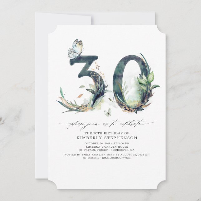 Vegetación y Oro 30 años de invitación (Anverso)