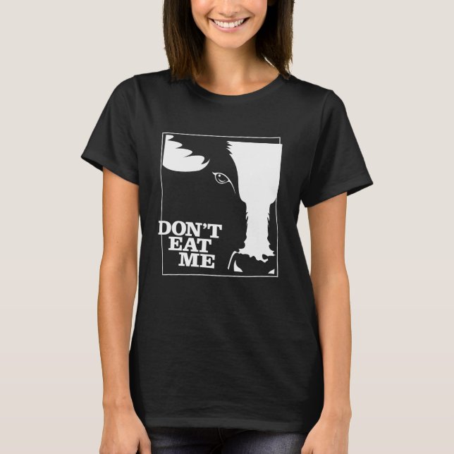 Vegetarianos y camisetas veganas no me coman (Anverso)