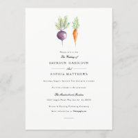 Veggie Duo | Invitación a la boda acuarela