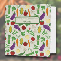 Veggie Love Colorful Recipe Binder
