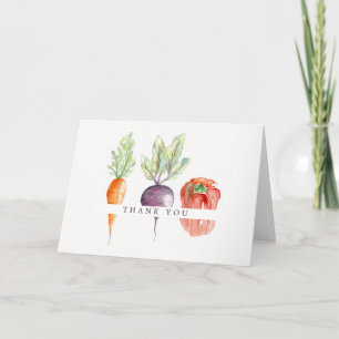 Veggie Patch Watercolor - Tarjeta de agradecimient