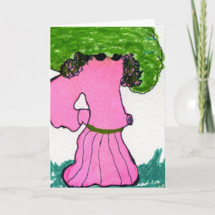 "Veggie Stroll Dance" Resumen de tarjeta de saludo