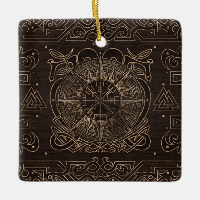 Vegvisir - Ornamento de brújula viking (Anverso)