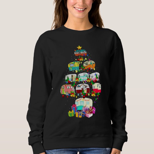 Vehículo de Camping Suéter Feo de Navidad Árbol de (Anverso)