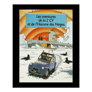 Vehículo de época Citroen 2cv en Francia Poster pe