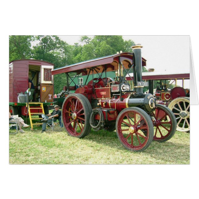 vehículo vintage y remolque (Anverso (Horizontal))