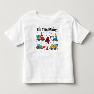 Vehículos de construcción Camisetas de cuarto cump