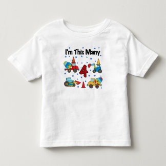 Vehículos de construcción Camisetas de cuarto cump