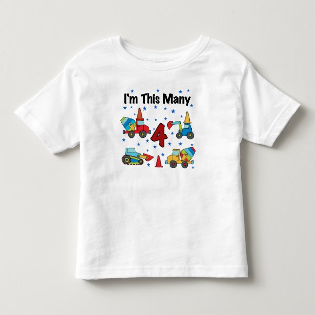 Vehículos de construcción Camisetas de cuarto cump (Anverso)
