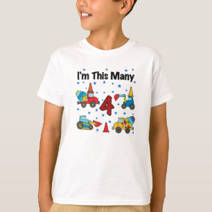 Vehículos de construcción Camisetas de cuarto cump
