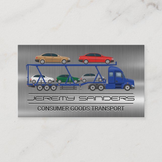 Vehículos de transporte de camiones semi | Tarjeta (Anverso)