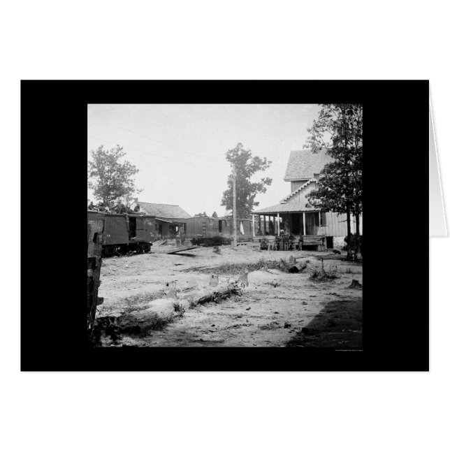 Vehículos militares de ferrocarril y soldados 1862 (Anverso (Horizontal))