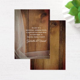 Veil y Barn Wood Country Wedding Favor de la carid