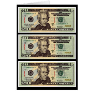 Veinte billetes de dólar