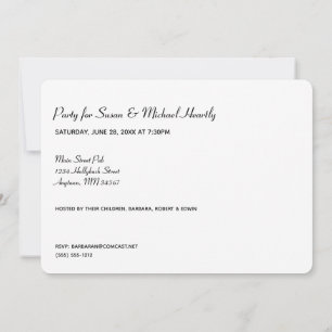 Veinticinco con información sobre invitación trase