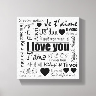 Veintidós formas de decir Te Amo Arte de Pared en 